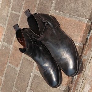 All Saints black buckle boot